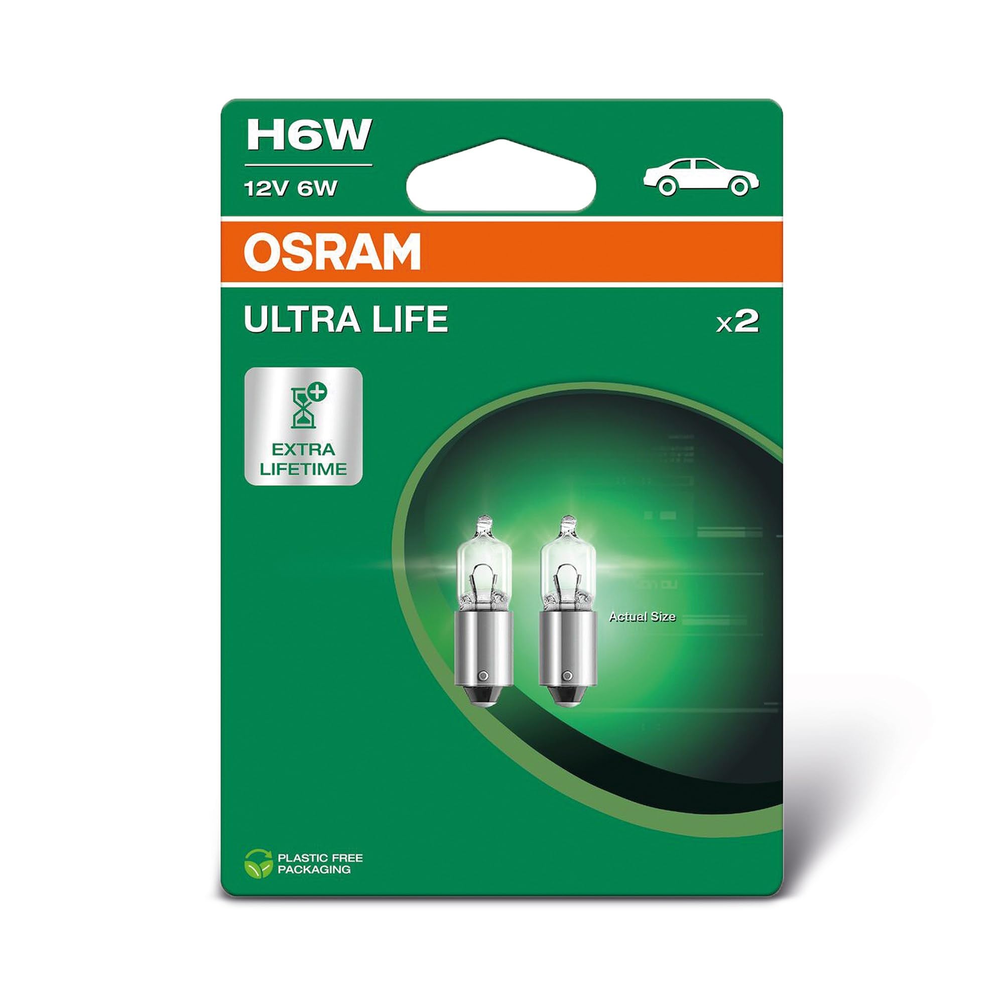 OSRAM ULTRA LIFE, H6W, Double Blister (2 lamps)