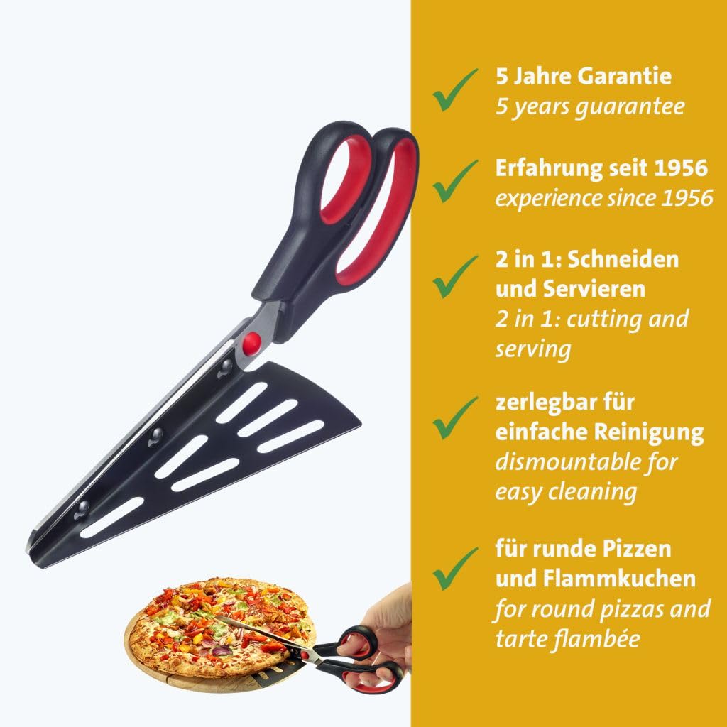 Westmark Antonio Tagliapizza – nożyce do pizzy i podnośnik, stal nierdzewna, bez BPA