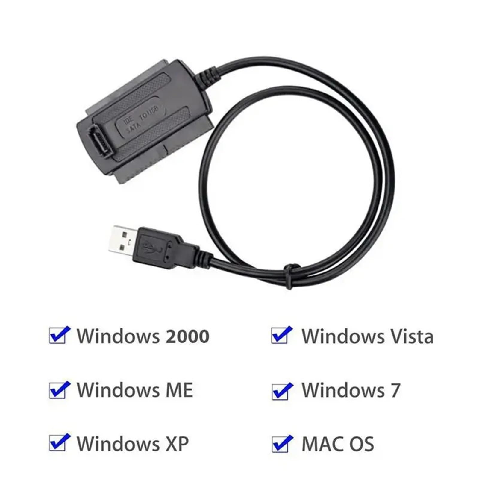 Kabel konwertera dysku twardego 2,5 cala na 3,5 cala dysk twardy USB 2.0 do laptopa