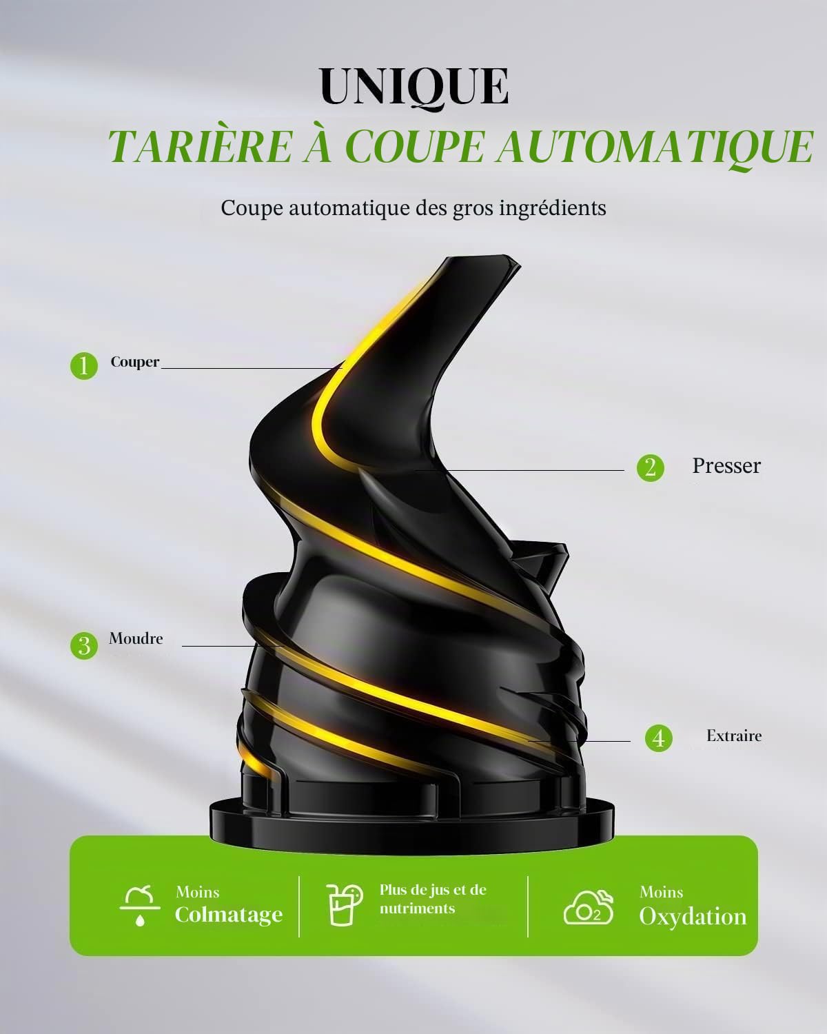 Extracteur de Jus Compact 600ml Faible Bruit Puissant Sans BPA Brosse Incluse