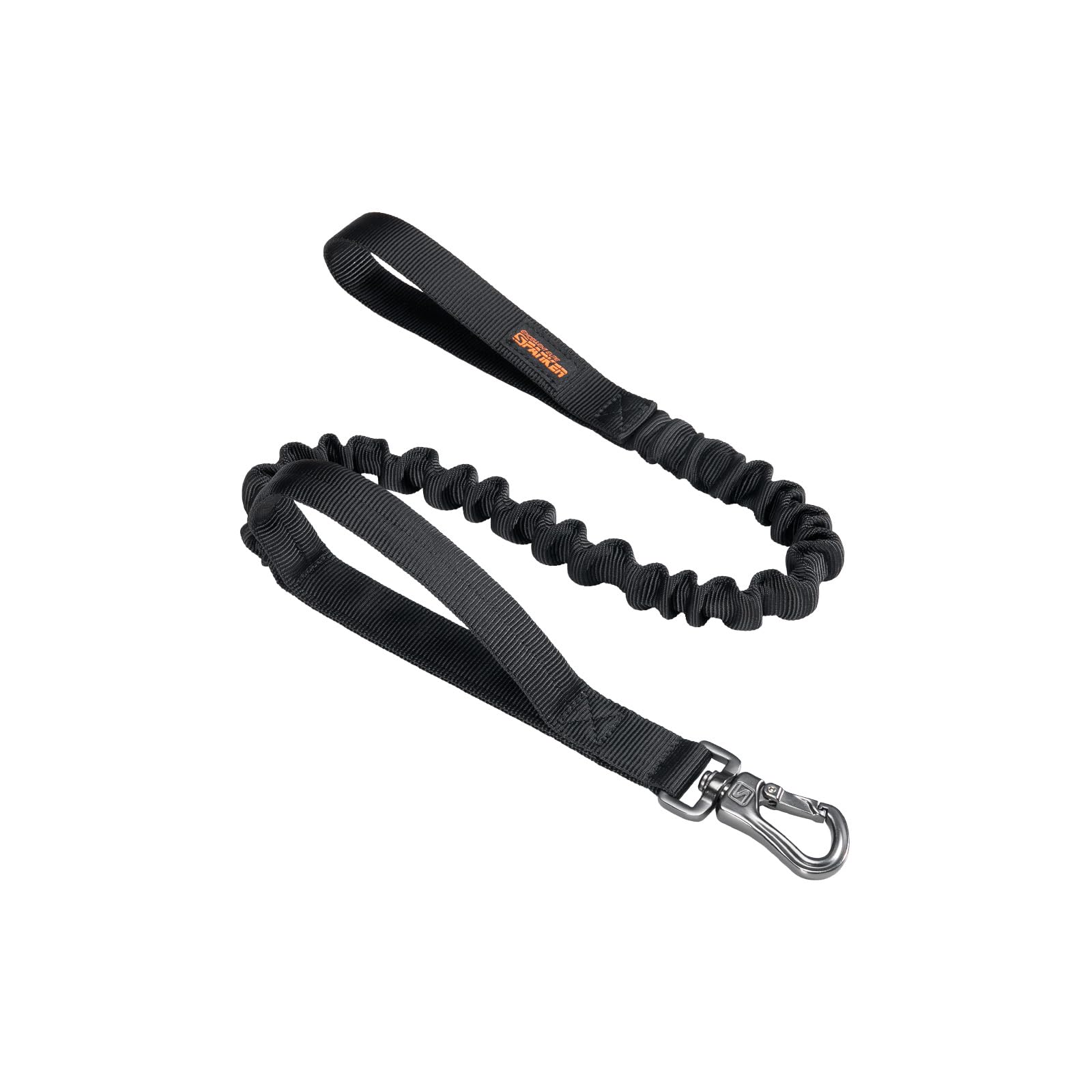 EXCELLENT ELITE SPANKER Tactical Bungee Dog Leash Elastic Leads Rope with 2 Padded Control Handle for Small and Medium Dogs(BLK)