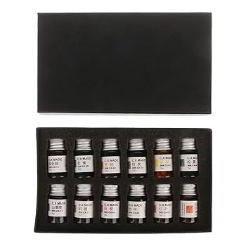 Amazon | 12本ゴールドパウダーカラーボトル入りガラスつけペン