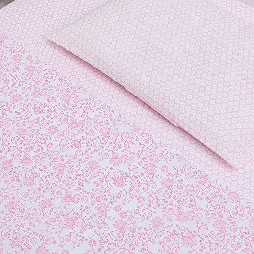 Jogo De Berço Compose 03 Peças, Papi Textil, Rosa, Americano