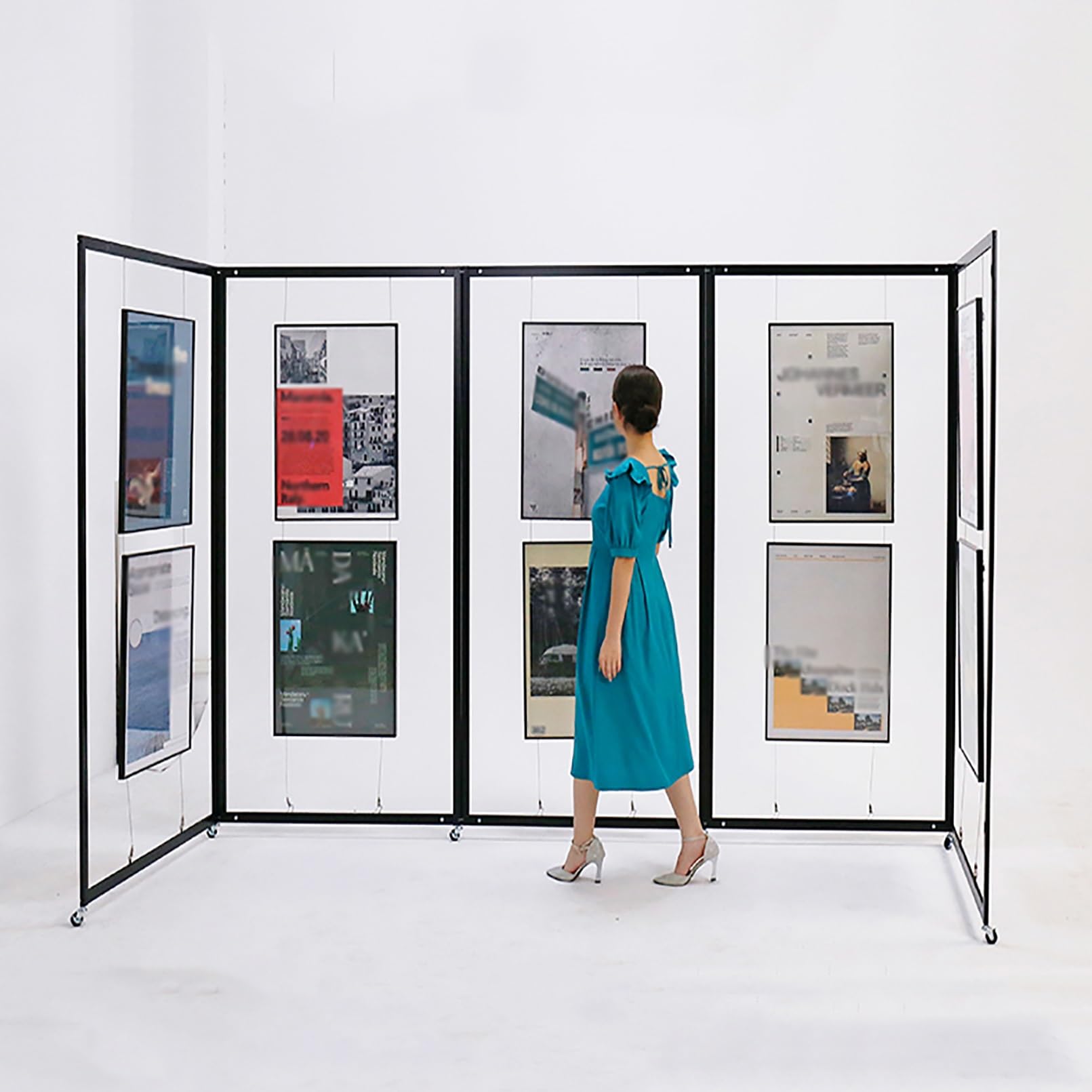 Expositor de Arte Independiente para Carteles, Bodas y exposiciones (60 x 150 cm, 23,6 x 59 Pulgadas), Caballete para señalización, exposiciones de Arte, Marketing y presentaciones (1 Unidad