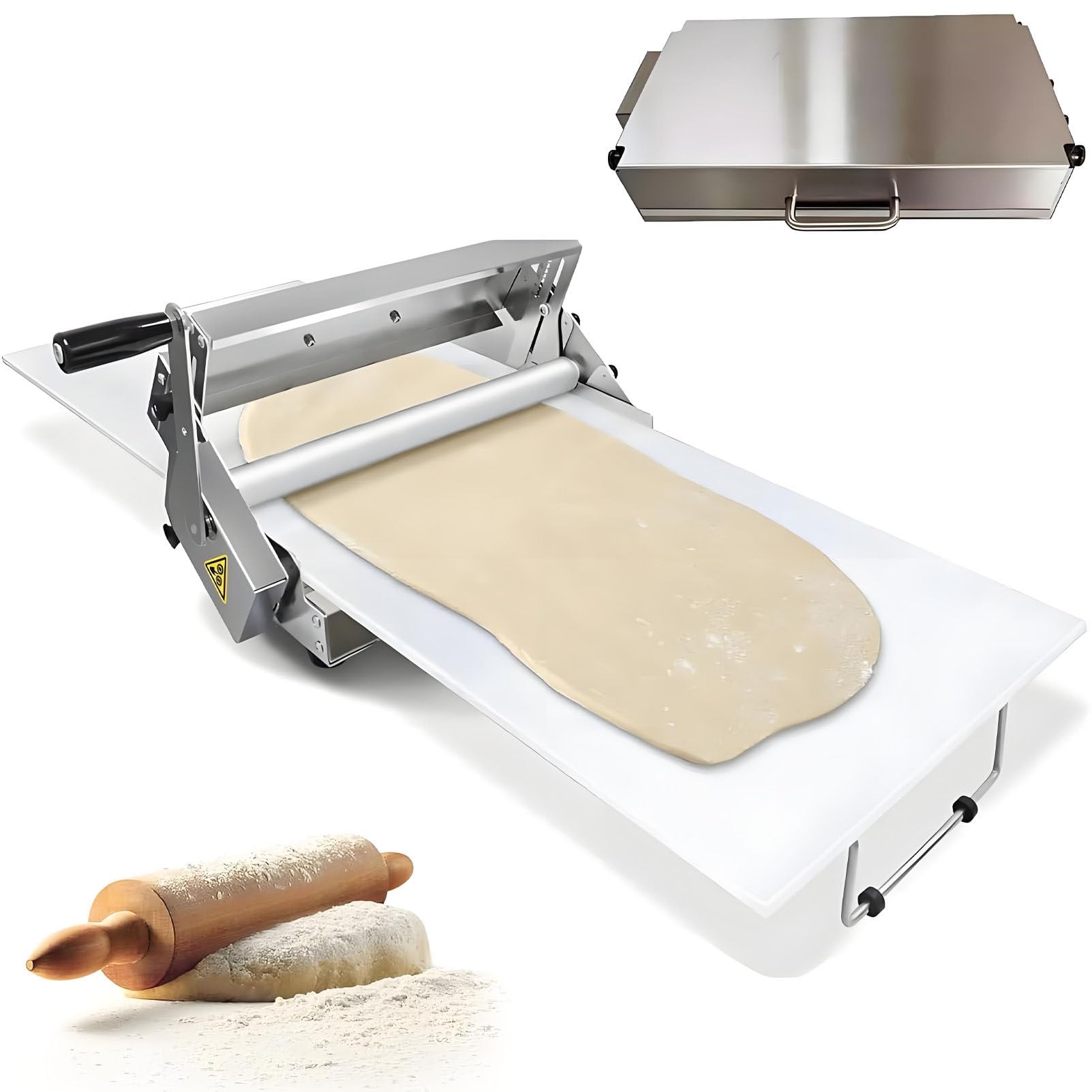 Espátula Manual Plegable de sobremesa Model-400 | Prensa multiusos de grosor ajustable para repostería casera, pizza, hojaldre, masa de dulces y mazapán