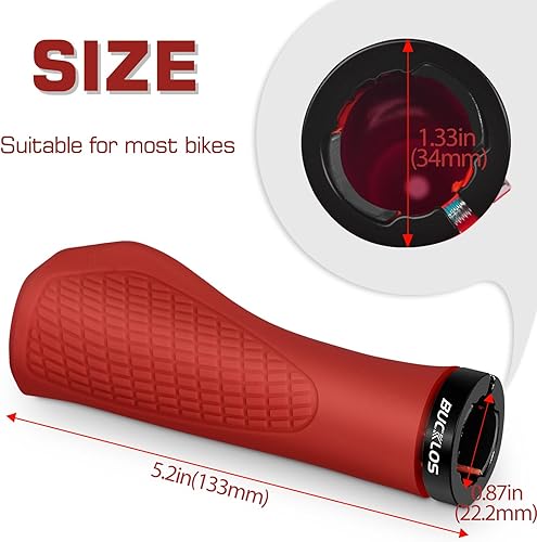 Vista 38 de BUCKLOS Empuñaduras de manillar de bicicleta con bloqueo único, mango ergonómico antideslizante para bicicleta de montaña, mango antideslizante