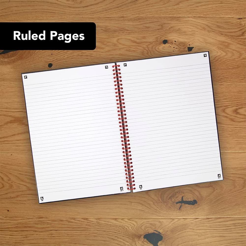 Black n' Red Oxford A4 Wirebound Hardback Recycled Notebook