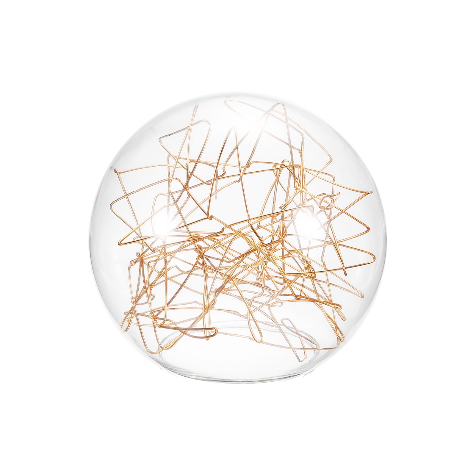 VIAPUICE Clear Globe Lampshade with Copper Wire 67mm Fitter 1Pcs