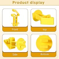 Vista 3 de Geiserailie 66 unidades aislantes eléctricos de poste en T, extensor de aislador de madera, cable eléctrico estándar, ajuste cómodo, clip de poste