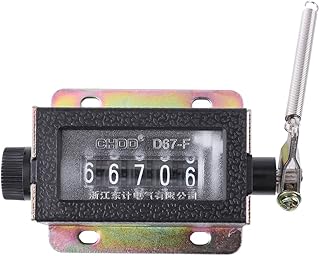 Walfront D67-F 5 Digit Mechanical Resettable Manual Hand Pull Stroke Tally Counter 0-99999 Used in Textiles, Machinery, Winding Hill