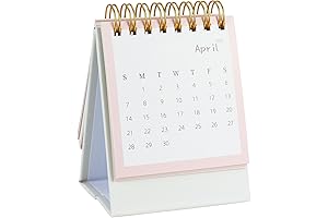 Petite Pink 3 Month Desk Calendar for 2023-2024
