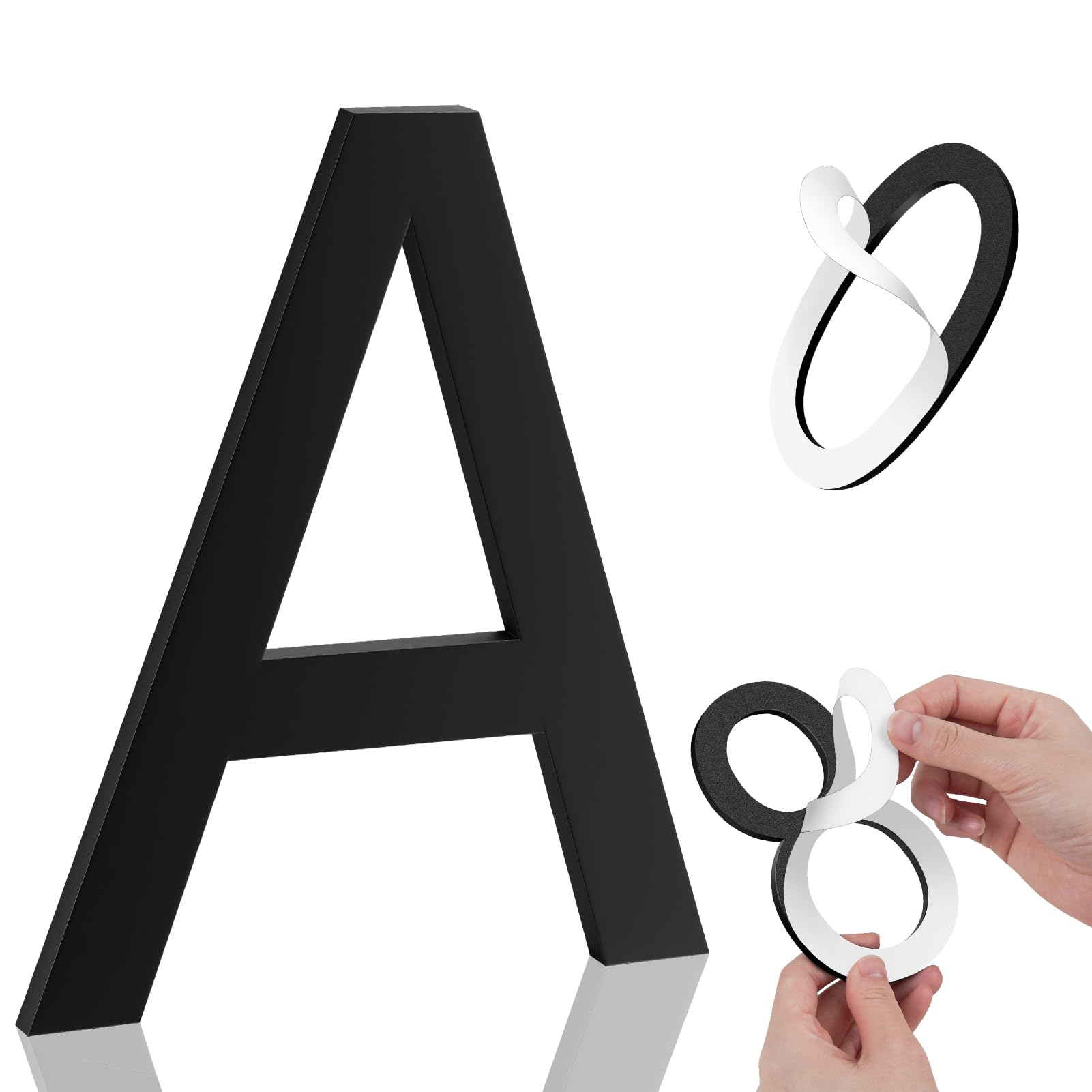 5 Inch House Numbers, Self-adhesive for Outside Mailbox House Number (A)