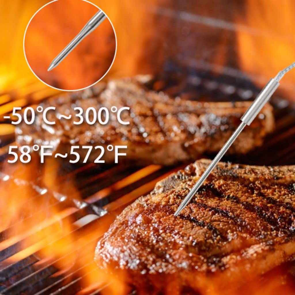 Meat Thermometer, 4.33 x 2.17 x 0.98 inch Grill Thermometer for Outside Grill Food Thermometer Cooking Thermometer BBQ Smoker Grill Oven Thermometer with Probe Kitchen Cooking Food Thermometer