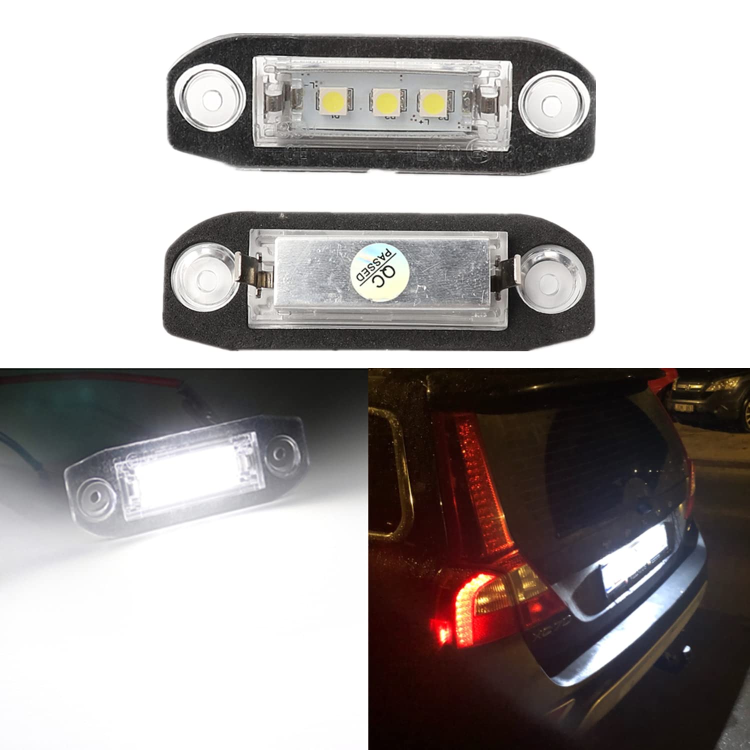 Kit 2 Feux LED Pour Plaque D'immatriculation - Compatible Volvo C30, S60, XC60, XC90 Et Autres Modèles Kit 2 Feux LED Pour Plaque D'immatriculation - Compatible Volvo C30, S60, XC60, XC90 Et Autres Modèles