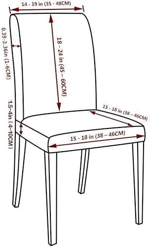 Miniatura 7 de 6 cubiertas suaves para sillas del comedor de tela elástica con patrón impreso de Soulfeel, funda protectora de asiento de silla de banquete para