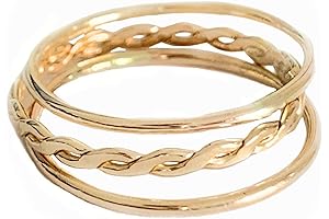 Ocean's Embrace: A Trio of Intertwined Gold Rings
