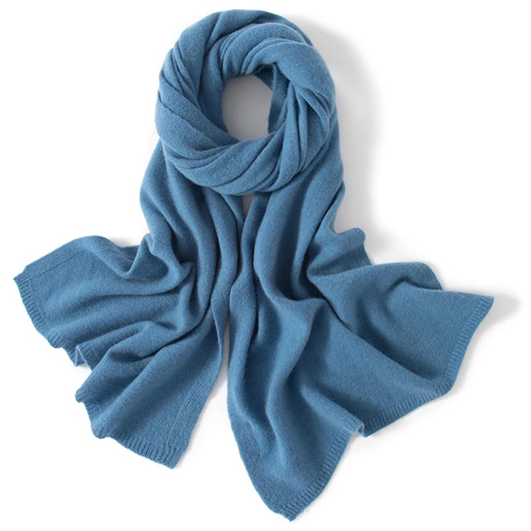 Lmtossey Sciarpa da donna lavorata a maglia, 180 x 45 cm, 19 colori, per inverno e autunno, morbide e calde sciarpe in cashmere