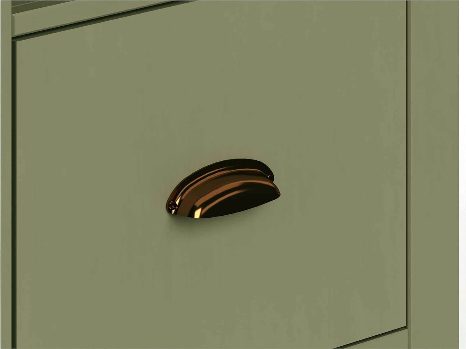 Sage Green and Fruitwood 22" Modern Farmhouse File Cabinet