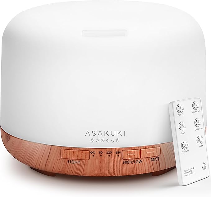 ASAKUKI Ultrasonic Essential Oil Diffuser
