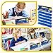 PerKoop 10 Pcs Classroom Desk Name Plates Holder Set Index Cards Storage Classroom Name Tags Kids Desk Accessories Desktop Helper Prop and Park Station Tray Organizer Water