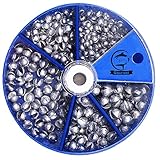 Gourami Fishing Weights Sinkers,230pcs/107pcs Lead Split Shot Weights,Removable Round Fishing Sinkers