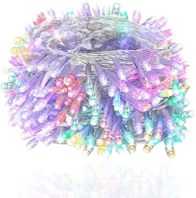 FULLBELL Christmas Lights, Fairy Lights Outdoor 66Ft 200 LED with Memory Modes Controller, Plug in Easter Decor Lights for Bedroom Party Wedding Garden Christmas Tree Indoor Outdoor Decorations