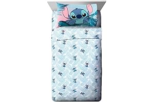 Jay Franco Disney Lilo & Stitch Floral Fun Twin Sheet Set