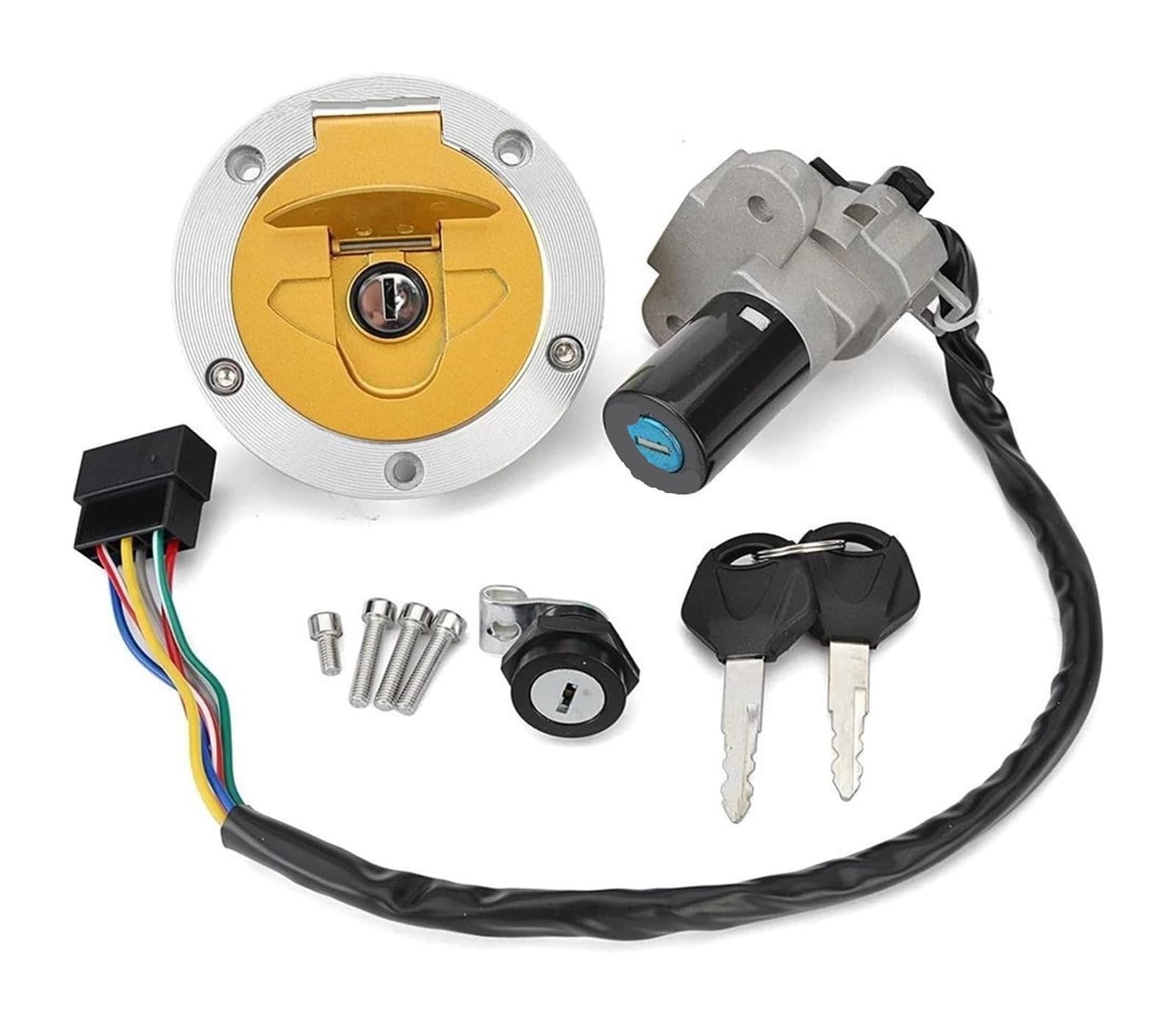 Cerradura De Encendido para Ducati para 900SS 1999 para 996S 2001 para 999S 2003-2006 Interruptor Arranque Encendido Motocicleta Llaves Bloqueo Combustible Gasolina