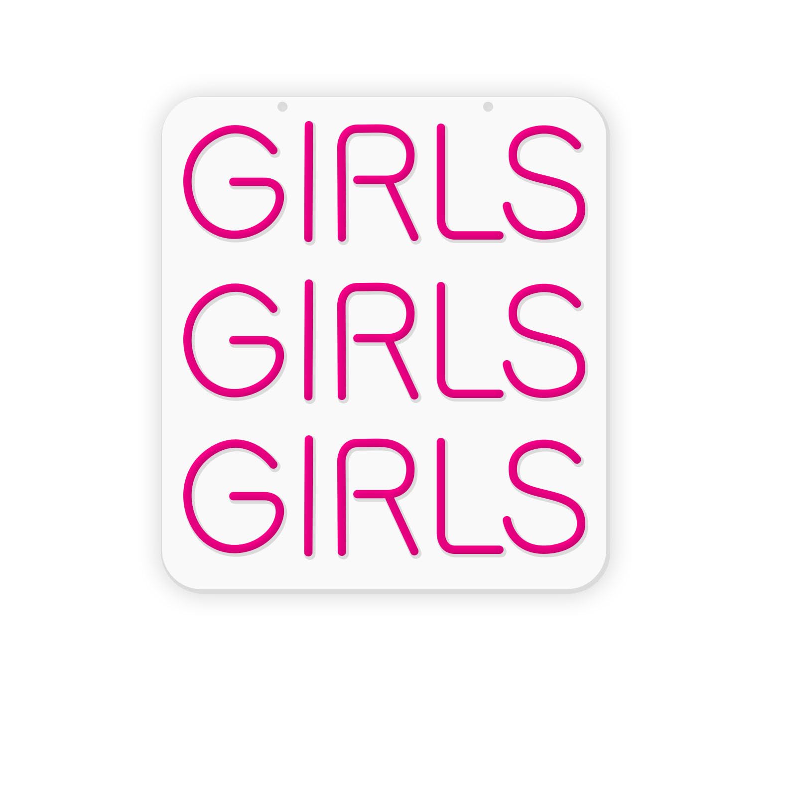 GIRLSGIRLSGIRLS różowa litera LED neonowa lampa do dekoracji ścian, ściemnianie USB, dekoracyjny neonowy znak do feministycznej dekoracji pokoju, dekoracja salonu paznokci (5 V 29 x 33 cm)
