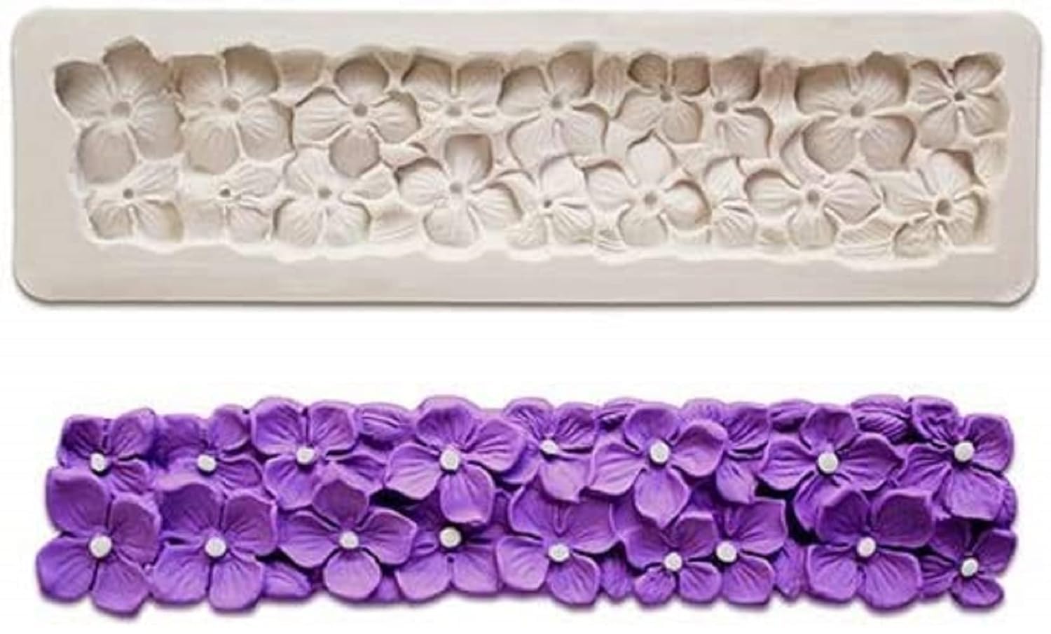 Flower Cake Border Mould Flowers Design Fondant Silicone Mold for Floral Cake Decoration Chocolate Candy Sugarcraft Gumpaste Cake Emboss Cake Decorating Tools Flower Lace Mold Clay Crafts-image-8