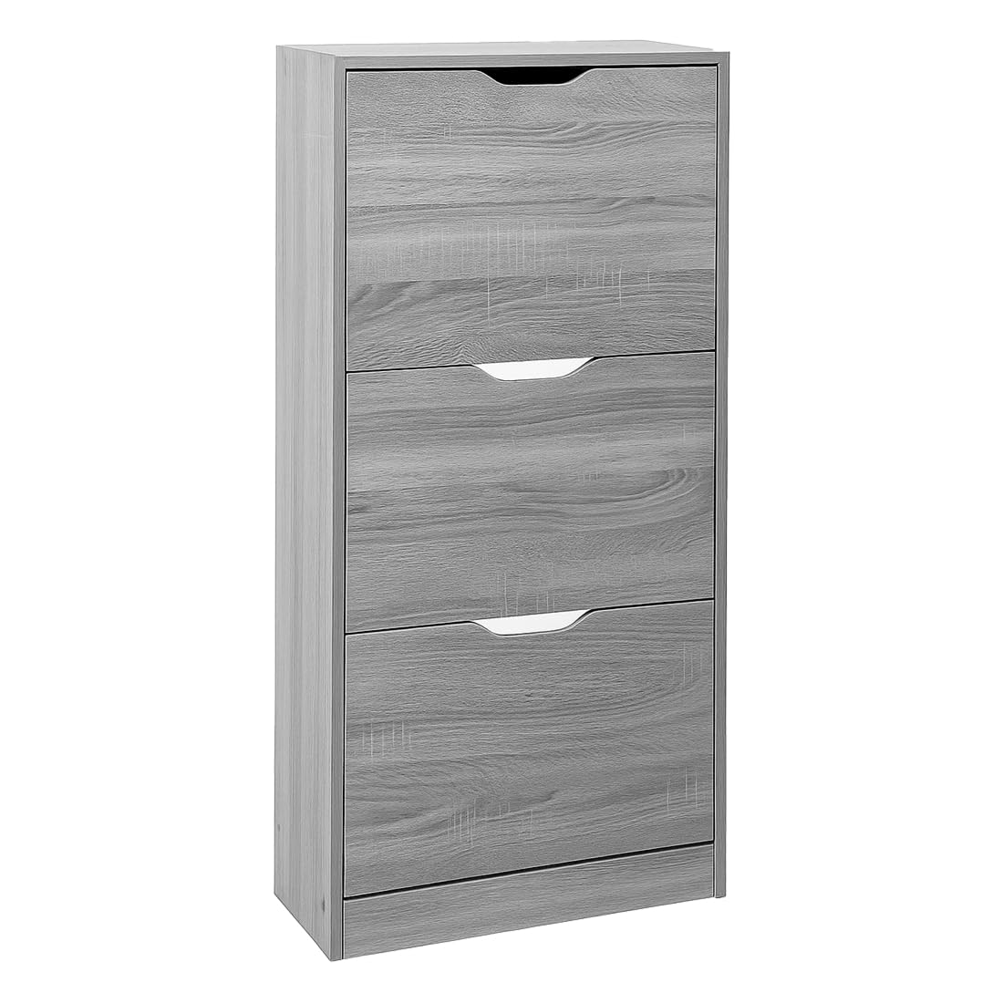 Acomoda Textil - Zapatero 3 Niveles de Madera, Amplio, Resistente y de Fácil Instalación 119,5X60X23,3 cm. Organizador de Zapatos Moderno, Fácil Montaje y Robusto (Gris)