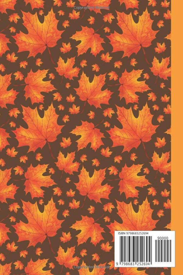 Pumpkin Journal: Wide Ruled Pages Sized 6 X 9 Inches With 100 Pages - Pumpkin and Autumn Leaves Journal (Brown) - Image 2