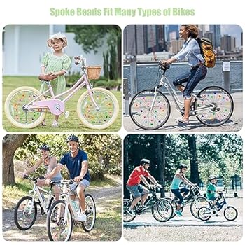 Perles Rayons Velo Decoration Rayon Velo,288 Pièces,Reflecteur Rayon