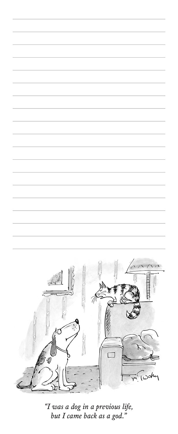 New York kot kreskówki biuro notes, 9 x 21 cm (NYNP09)