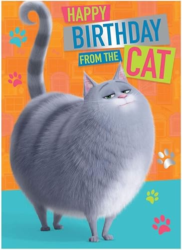 Tarjeta de felicitación de la vida secreta de las mascotas 2 del gato