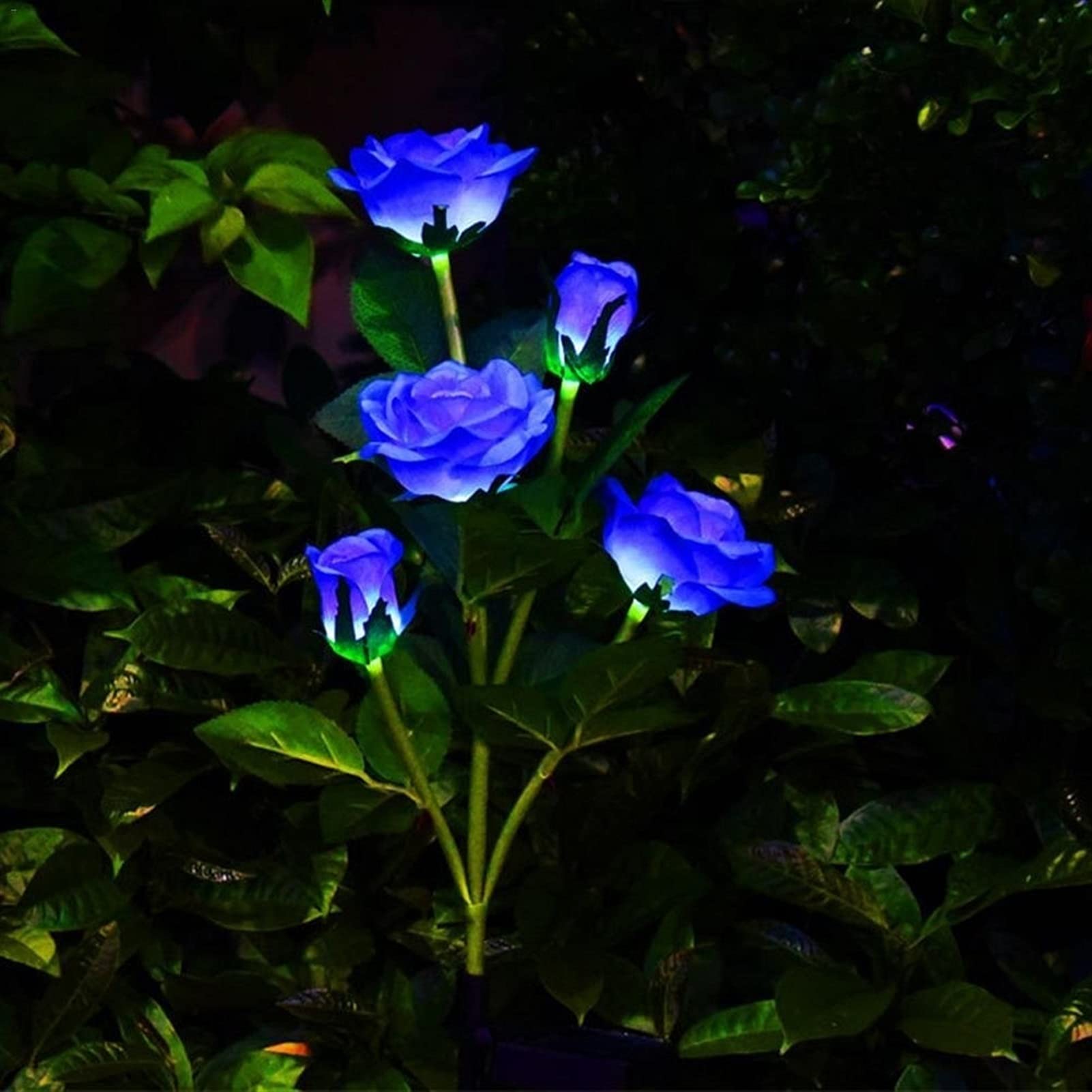 Luci solari da Giardino per Esterni, luci ad energia Solare con 3 LED a Forma di Fiore, luci solari a LED per Illuminazione paesaggistica da Giardino, lampade da Patio