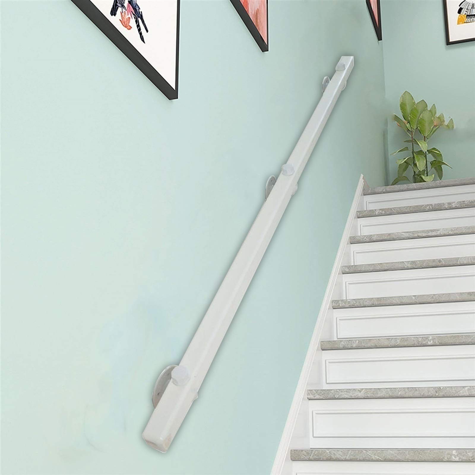 Rampe d'escalier en bois noble, main courante murale haute résistance