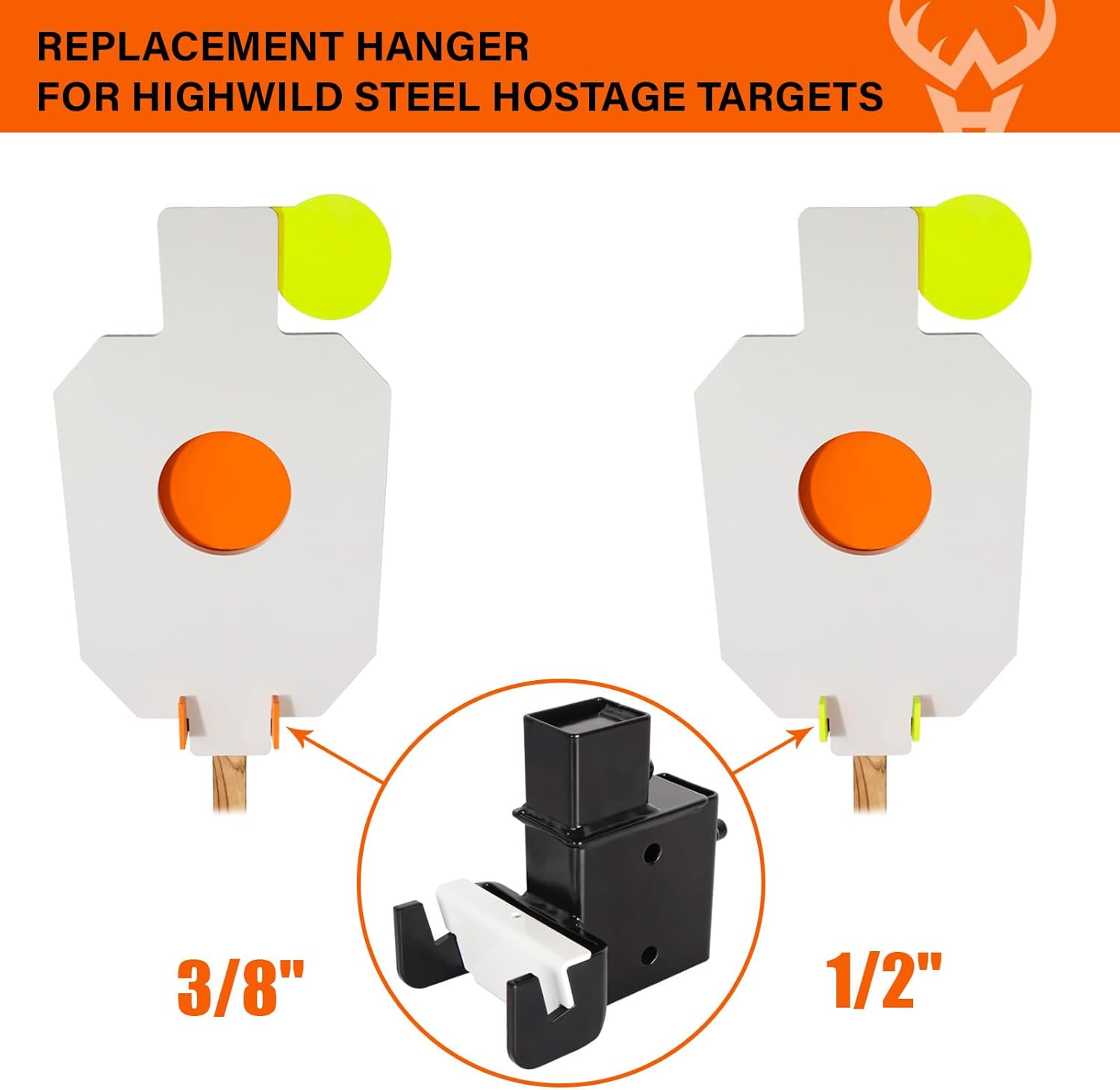 Highwild 2x4 & T-Post Target Hanger, Universal Target Mount Bracket for AR500 Steel Hostage Targets