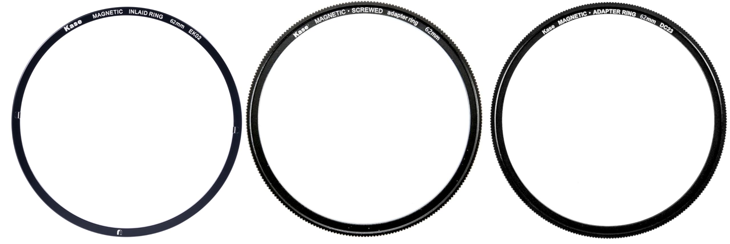 Kase IDIY Inlaid Adapter Kit Converts Conventional Screw-in Filter to Magnetic (62mm)