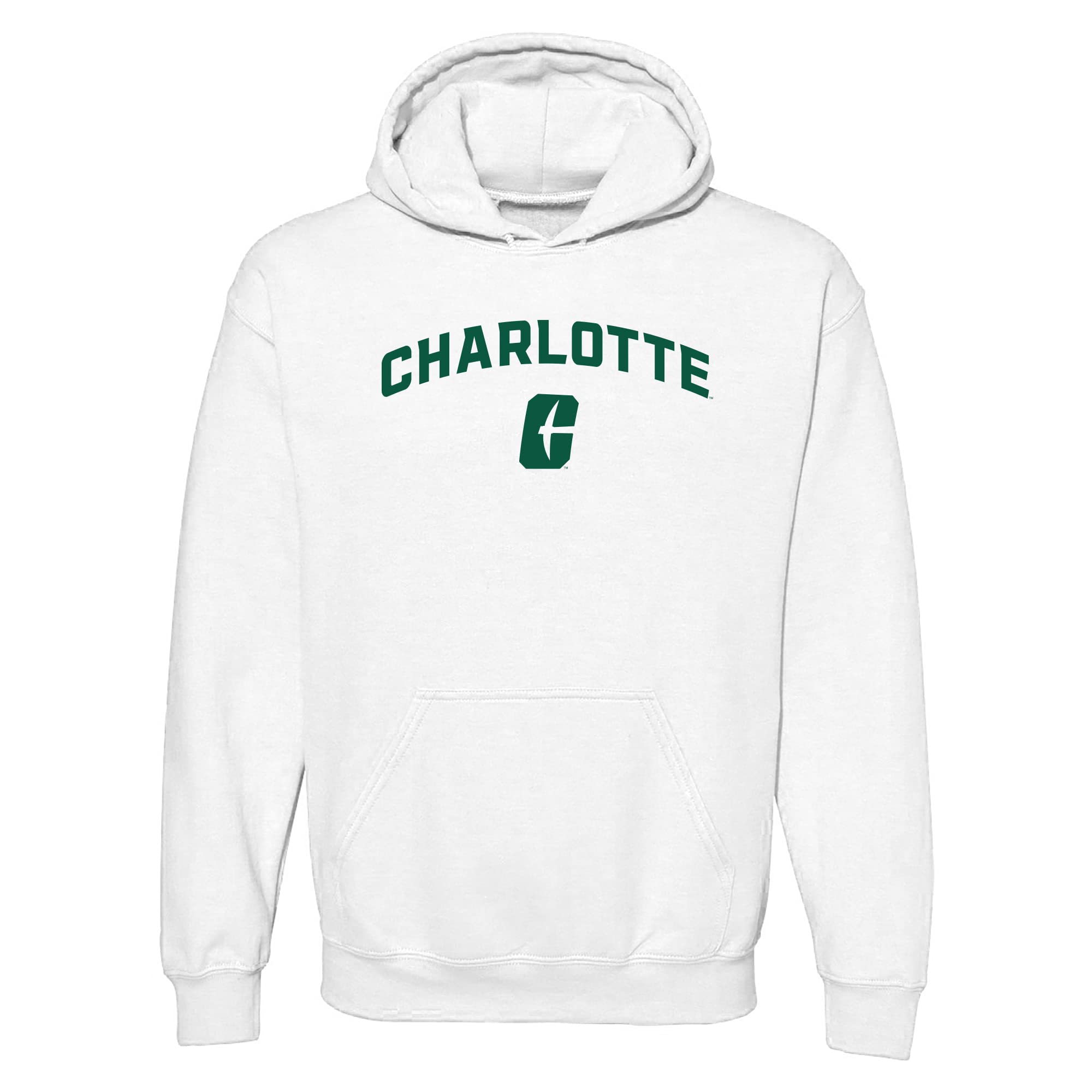 NCAA Officially Licensed College - University Team Color Arch Logo Hoodie, Unc Charlotte Forty-niners White, L โ image 1