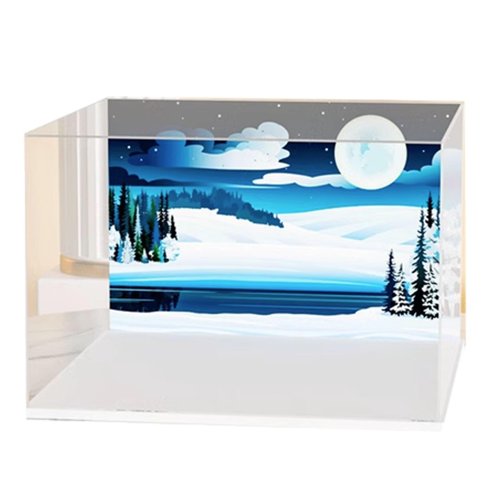 Acrylic Display Case Box Compatible Lego 76407 Scream Shack Model, Protection, Dustproof Display Case Gift Model, Transparen,Compatible with Lego (Only Display Case )