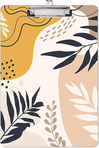 Portapapeles de moda, portapapeles decorativos con bonito patrón, bloc de palabras de madera de diseño personalizado con clip de metal de perfil