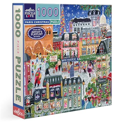 eeBoo 1000 Piece Puzzle - Paris Christmas Jigsaw Puzzle for