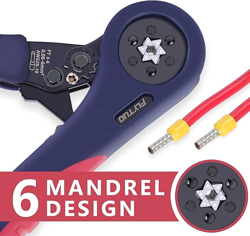 Miniatura 3 de Herramienta de prensado de virola hexagonal mejorada, nuevo HSC8 6-6A Alicates de crimpado de alambre de trinquete autoajustable para terminales de