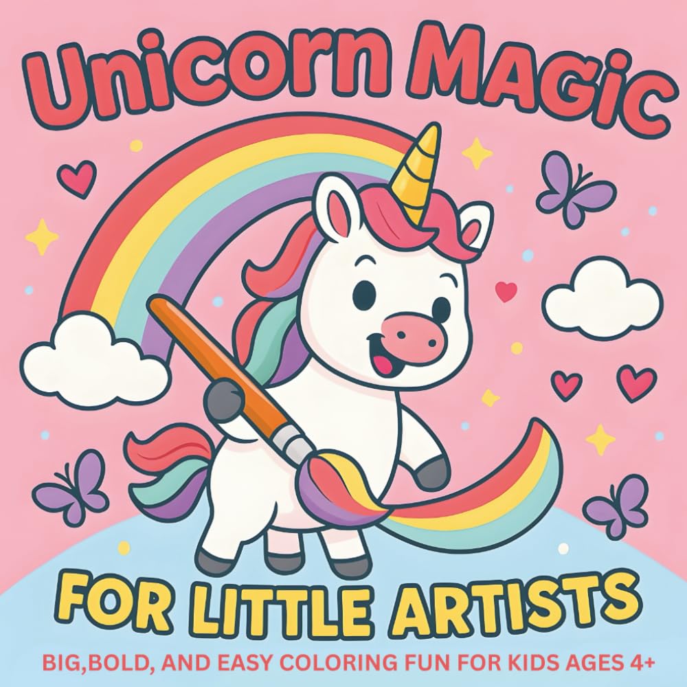 UNICORN MAGIC FOR LITTLE ARTISTS: Big, Bold, and Easy Coloring Fun for Little Unicorn Lovers! FOR AGE 4 AND PLUS - PAPERBACK