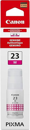 Bota de tinta Canon GI-23 magenta genuina, compatible con impresoras Megatank G620