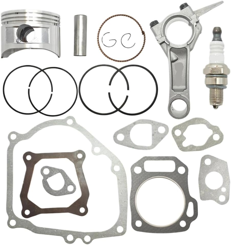 Piston Ring Kit With Connecting Rod Full Gasket Set 68mm Compatible With GX160 5.5 4-Cycle Generator Engine Motor Water Pump