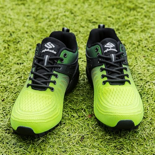 Image of Men's Trail Running Shoes Lightweight Breathable Walking Hiking Sneakers Outdoor Athletic Tennis Cross Training Shoes