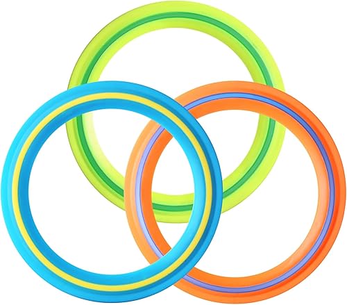 Disco volador para niños y adultos, anillo volador de 11 pulgadas, paquete de 3 discos suaves para jugar deportes en la playa, patio trasero, el