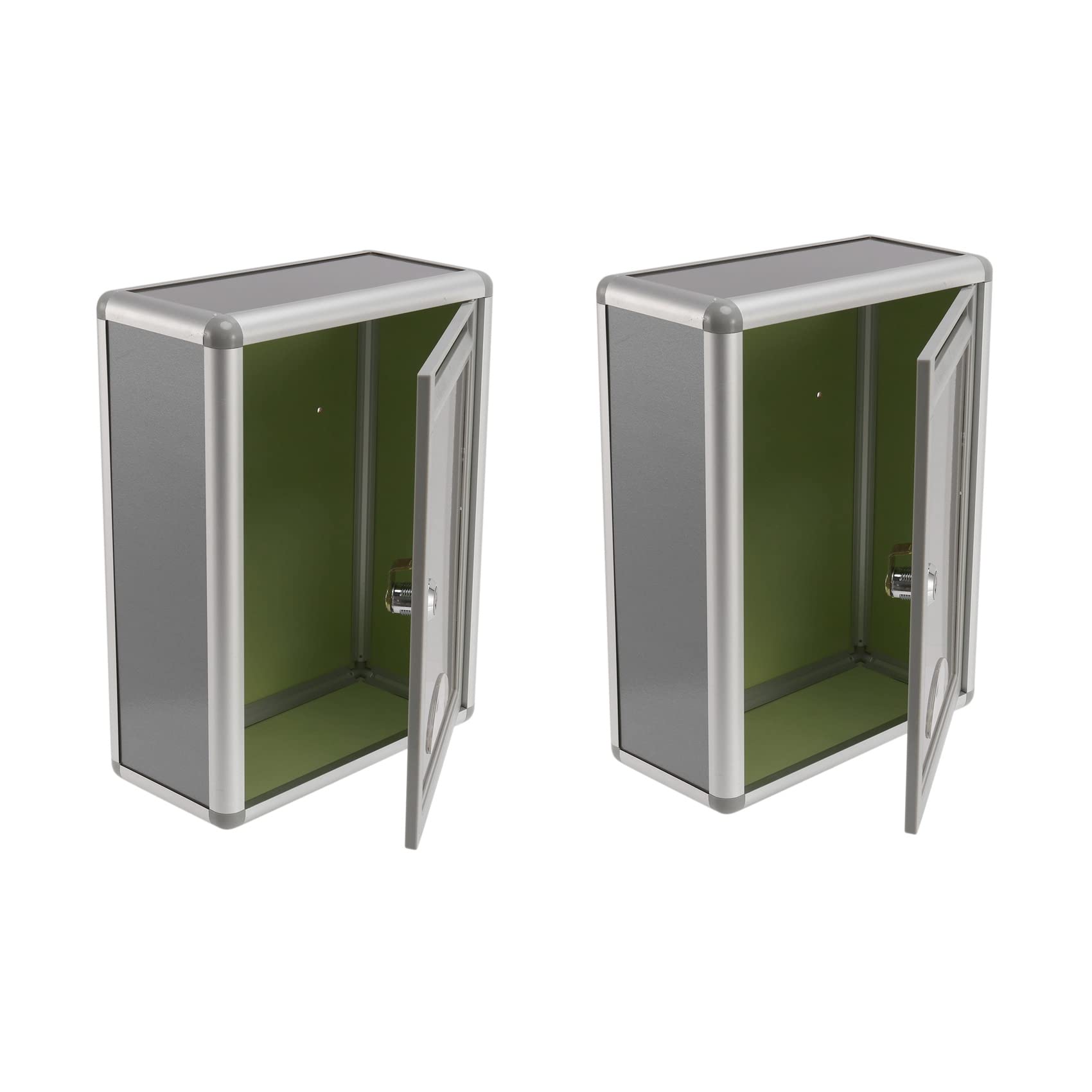 Jnchdghwa 2X Vintage Lockable Secure Mail Letter Post Box Mailbox Post Box for Home Garden Ornament Decor